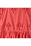 Girls Square Neck Short Sleeves Knee Length A-line Schiffli Embroidered Dress - 4