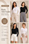 Women's 4-Piece Cotton & Modal Crew Neck Long Sleeve Basic Undershirt - 4-Piece Advantage Pack