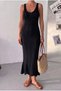 Premium Ecru Openwork Knitwear Maxi Dress Fitted Stylish and Elegant Summer Women's Dress - 3