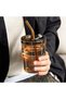 Water Glass, Tumbler with Straw and Lid, Sealed To-Go Tumbler for Coffee, Iced Tea, Thick-Walled, Insulated (Amber Color) - 6