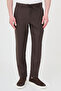 Straight Slim Fit Drawstring Elastic Waist 100% Linen Men's Trousers Dark Brown - 38351.26Y - 4