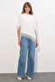 Women's Lace Detailed Oversize Blouse 40002 - White - 2