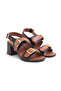 Bln S600 Double Strap Gold Buckle Detailed Heeled Shoes - 2