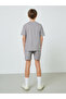Kids Grey Oversized T-Shirt and Shorts Set - 6