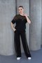 Women's High Quality Shoulder and Stone Detailed Top and Bottom Set - 6