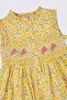 Liberty Fabric Baby Girl Patterned Yellow Dress - 3