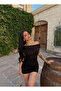 Black Off-Shoulder Sandy Dress - 3