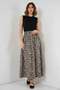Women's Leopard Patterned Brown Skirt - 2