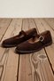 Women's Genuine Suede Mary Jane Ballerinas Flat Heeled Round Toe Buckle Detailed Daily Comfortable Shoes