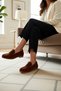Women's Genuine Suede Soft Moccasin Loafer Laceless Flat Heeled Comfortable Daily Shoes Modern Stylish - 4