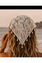 Women's Ecru Lace Summer Tie-On Hair Bandana
