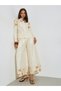 Cream Printed Shirt and Wide Leg Pants Set - 3