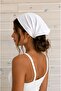 100% Natural Cotton Linen White Bandana – Minimal and Stylish Accessory (50X50 cm) - 2