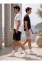 Men's Shorts, Black Shorts, Gray Shorts, 2 Thread Count, Plus Size, Sports Shorts, Oversize, Lace-Up, Casual Shorts - 3