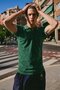 Men's Buttoned Fashion Green Polo Collar T-Shirt - 5