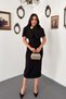 Black Dress with Cape Detail