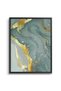 Emerald Flow Set of 3 Abstract Wall Art | Framed Canvas Print with Gold Foil Embossed | Luxury Modern Decor for Living Room, Bedroom, Office & Gift - 4