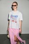 Persoy women's soft and 100% organic cotton printed detail white t-shirt - 3