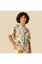 Camp Collar Short Sleeves Shirt and Shorts Set with Abstract Print - 2