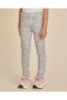 Girls White Printed Leggings
