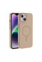 iPhone 13 Compatible Case Magsafe Supported Aris Silicone Cover - Cream - T42737
