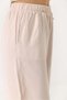 Women's stone detailed loose cut linen look trousers cream - 4