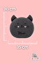 Cute Gray Cat Plush Pillow Soft Decorative Cat Cushion - 35X30 cm - 3
