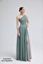 Women's Backless One-Shoulder Draped V-Neck Evening Dress