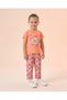 Girl's Summer Tights and Printed T-Shirt Set for Ages 2-3-4-5-6-7-8-9, 2-Piece Set