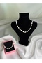 White Sea Shell Beaded Gold Color Women's Necklace
