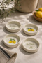 Vita Limon 4 Pieces 13 cm Handmade Ceramic Snack Bowl & Sauce Bowl Breakfast Serving Bowl - 3