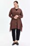 Buttoned Chiffon Detailed Comfortable Fit Women's Cardigan