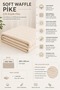 Double Pique 100% Cotton Beige Summer Pique Bedspread Breathable Lightweight Cotton Pique 200X220 - 3