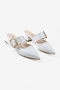 Krea Women's Buckle Pointed Toe Daily Heeled Slippers - 2