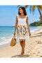 Women's 100% Viscose Adjustable Strap Patterned Tassel Beach Dress Standard Size Swimwear Bikini Top Pareo