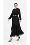 Skirt Part Layered Lined %Modal %20 Viscose Ornamental Button Detailed Dress - 4