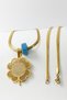 Gold Color Ayetel Kürsi & Ottoman Emblem Clover Design Italian Stainless Steel Necklace - 6