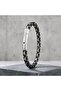 💎   Premium Black&White Single 4mm King Model Steel Chain Men's Bracelet–Steel Lock 31835B2D10-21 cm - 3