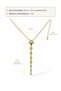 Women's Gold Color Star Y Necklace with Zircon Stone Detail, Stylish Minimal Steel Chain Necklace - 3