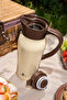 1500 ml Luxury Beige Color Glittery Stainless Steel Thermos 12 Hours Hot / 24 Hours Cold - 2