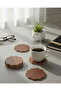 Set of 10 Wooden Daisy Coasters - Decorative Coffee Presentation (10X10 cm) - 3