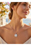 316L Steel Silver Color 4-Leaf Clover Model Steel Necklace - 2