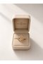 Elegant Double Heart Stone Detailed Gold Color Women's Ring – Romantic and Stylish Design