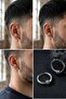 Perforated Bow Model Men Women Unisex 316L Steel Earring 1 Piece - 3