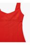 Linen Blend Slim Fit Backless Window Detail Thick Strap Mini Dress - 7