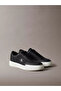 Men's Low-Top Ck Logo Signature Leather Black Sneaker - 2