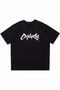 Onaka Printed Black Oversize Crew Neck T-Shirt