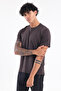 Modal Interlock Fabric Minimal Logo Crew Neck Men's Sports T-Shirt - 3