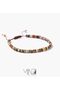 Bid Men’s Bracelet, 18K Gold Cube Bracelet, Moss Jasper Beaded Handmade Adjustable Jewelry - 4