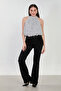 Women's halter neck polka dot blouse - white - 4